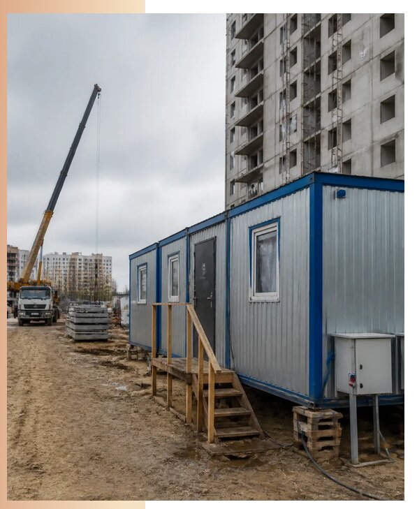 Аренда строительных вагончиков для рабочих в Апшеронске